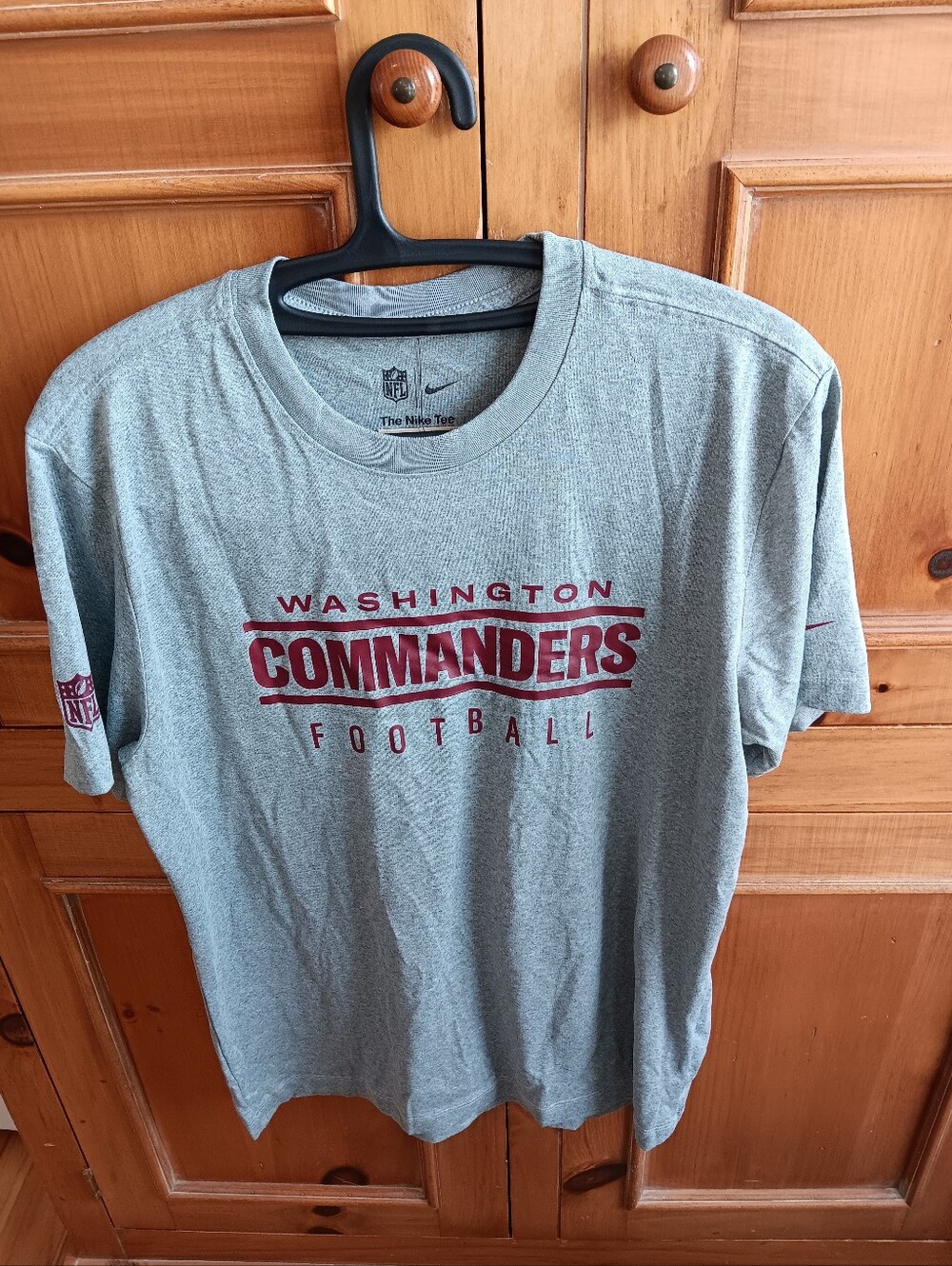 Nike Gray Washington Commanders Short-Sleeve Tee with Burgundy Logo